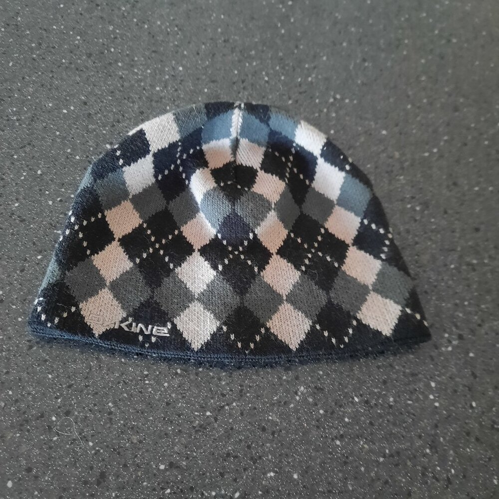 Dakine Argyle Pattern Beanie - Black, Gray, White